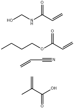 2-甲基-2-丙烯酸与2-丙烯酸丁酯、N-羟甲基-2-丙烯酰胺和2-丙烯腈的聚合物 结构式