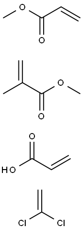 2-Propenoic acid, 2-methyl-, methyl ester, polymer with 1,1-dichloroethene, methyl 2-propenoate and 2-propenoic acid 结构式