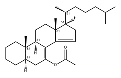 5α-Cholesta-7,14-dien-7-ol acetate 结构式