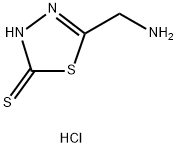 5-(氨甲基)-1,3,4-噻二唑-2(3H)-硫酮盐酸盐 结构式