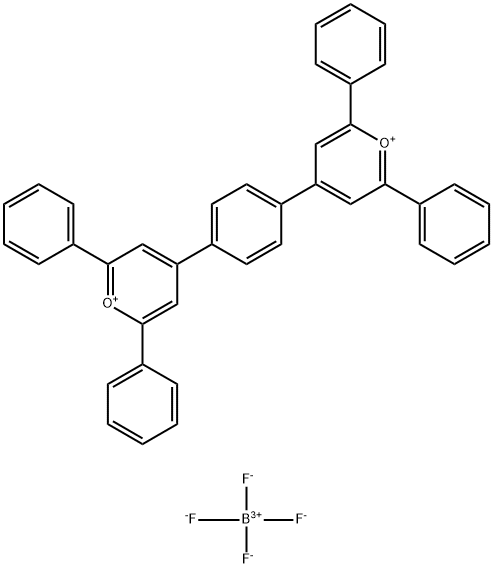 4,4'-(1,4-亚苯基)二(2,6-二苯基吡喃鎓)四氟硼酸盐 结构式