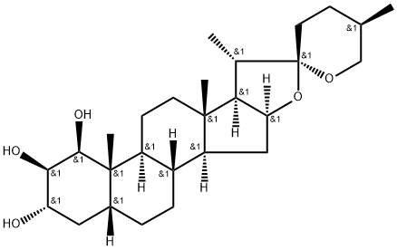 (25R)-5β-Spirostane-1β,2β,3α-triol 结构式