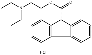 2-(二乙氨基)乙基 9H-芴-9-羧酸酯盐酸盐 结构式