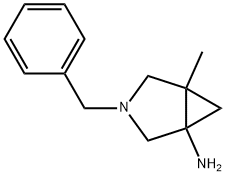 3-苄基-5-甲基-3-氮杂双环[3.1.0]己-1-胺 结构式