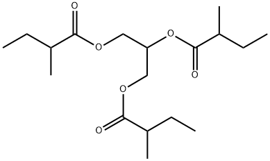 Glycerin tri(2-methylbutanoate) 结构式