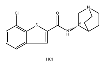 Benzo[b]thiophene-2-carboxamide, N-(3S)-1-azabicyclo[2.2.2]oct-3-yl-7-chloro-, hydrochloride (1:1) 结构式