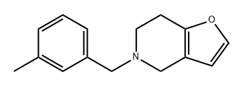4,5,6,7-Tetrahydro-5-[(3-methylphenyl)methyl]furo[3,2-c]pyridine 结构式