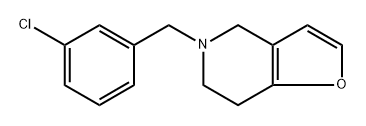 5-[(3-Chlorophenyl)methyl]-4,5,6,7-tetrahydrofuro[3,2-c]pyridine 结构式