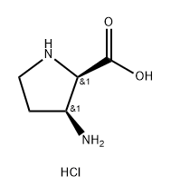 D-Proline, 3-amino-, dihydrochloride, (3S)-rel- 结构式