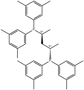 (2S,4S)-戊烷-2,4-二基双(双(3,5-二甲基苯基)膦) 结构式