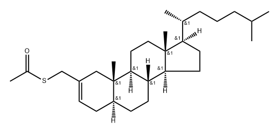 5α-Cholest-2-ene-2-methanethiol acetate 结构式