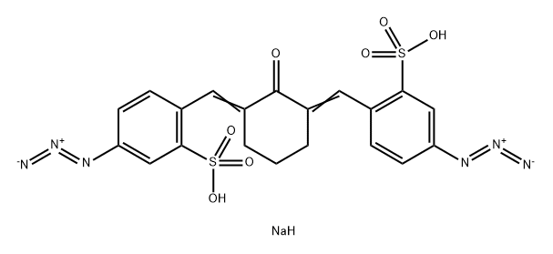 2,6-Di(4-azidobenzylidene)cyclohexano-2,2'-disulfonic acid, sodium salt 结构式