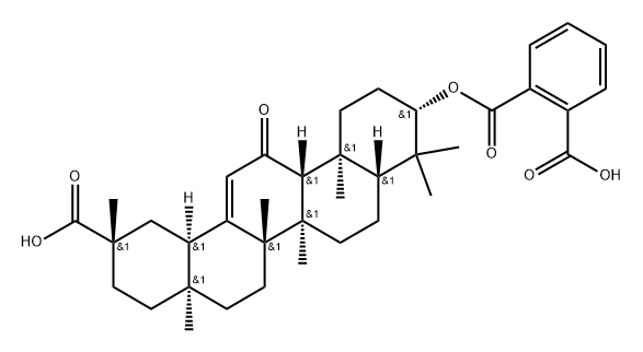 GLYCYRRHETIC ACID 3BETA-O-HEMIPHTHALATE DISODIUM SALT 结构式