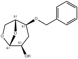 .beta.-D-ribo-Hexopyranose, 1,6-anhydro-3-deoxy-4-O-(phenylmethyl)- 结构式