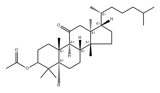(13α,14β,17α)-3-(Acetyloxy)-5α-lanostan-11-one 结构式