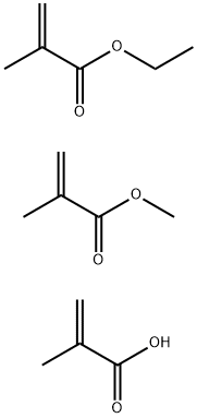 2-甲基-2-丙烯酸与2-甲基-2-丙烯酸乙酯和2-甲基-2-丙烯酸甲酯的聚合物 结构式