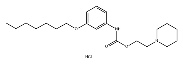 Carbanilic acid, m-heptyloxy-, 2-piperidinoethyl ester, hydrochloride 结构式