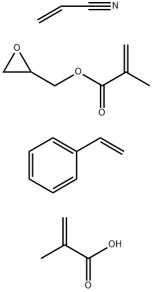 2-甲基-2-丙烯酸与乙烯基苯、2-甲基-2-丙烯酸环氧乙烷基甲基酯和2-丙烯腈的聚合物 结构式