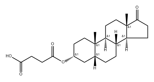 17-氧代-5Β-雄甾-3Α-基琥珀酸氢酯 结构式