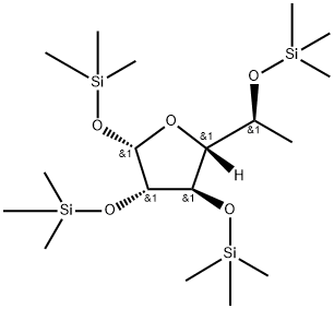 1-O,2-O,3-O,5-O-Tetrakis(trimethylsilyl)-6-deoxy-α-L-galactofuranose 结构式