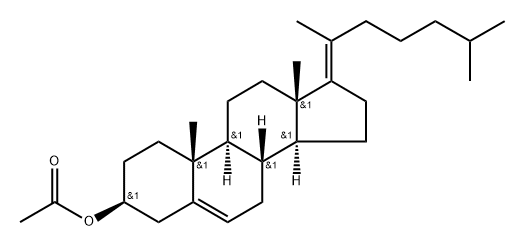 (17E)-Cholesta-5,17(20)-dien-3β-ol acetate 结构式