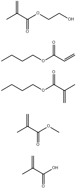 丙烯酸丁酯与甲基丙烯酸丁酯、甲基丙烯酸羟乙酯、甲基丙烯酸和甲基丙烯酸甲酯的聚合物 结构式