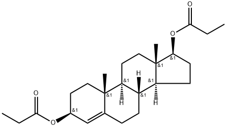 Androst-4-ene-3,17-diol, dipropanoate, (3β,17β)- 结构式