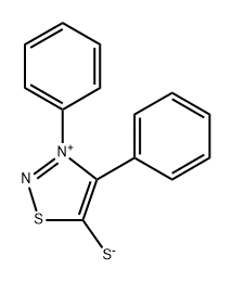 5-Thiolato-3,4-diphenyl-1,2,3-thiadiazol-3-ium 结构式