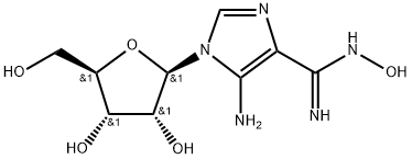 1H-Imidazole-4-carboximidamide, 5-amino-N-hydroxy-1-β-D-ribofuranosyl- 结构式