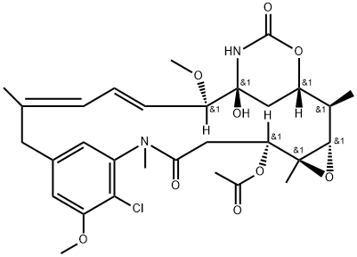 Maytansine, O3-acetyl-O3-de2-(acetylmethylamino)-1-oxopropyl- 结构式