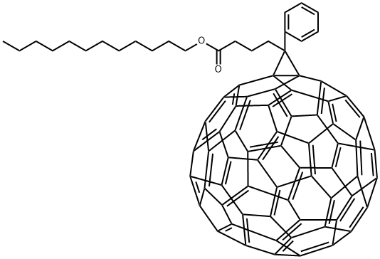 [6,6]-苯基-C61-丁酸十二烷基酯 结构式