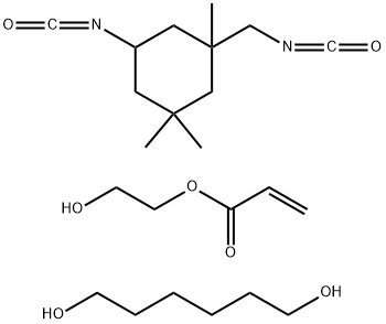 2-Propenoic acid, 2-hydroxyethyl ester, polymer with 1,6-hexanediol and 5-isocyanato-1-(isocyanatomethyl)-1,3,3-trimethylcyclohexane 结构式