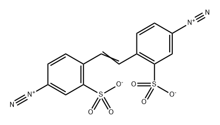 5-diazonio-2-[(Z)-2-(4-diazonio-2-sulfonato-phenyl)ethenyl]benzenesulf onate 结构式