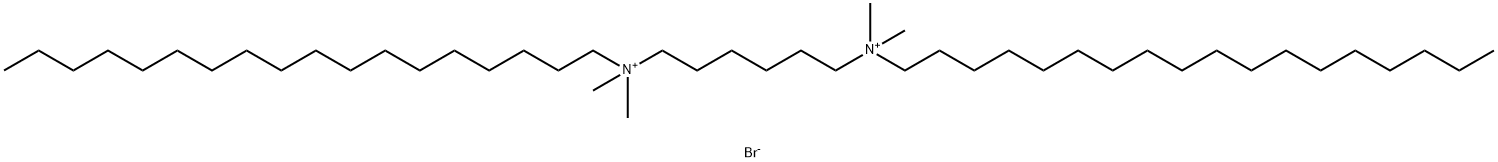 1,6-Hexanediaminium, N1,N1,N6,N6-tetramethyl-N1,N6-dioctadecyl-, bromide (1:2) 结构式