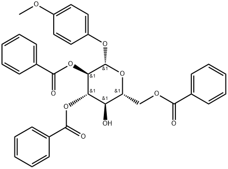 4-Methoxyphenyl 2,3,6-tri-O-benzoyl-beta-D-glucopyranoside min. 98% 结构式