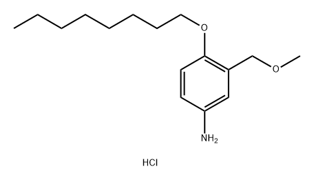 m-Toluidine, alpha-methoxy-4-(octyloxy)-, hydrochloride 结构式