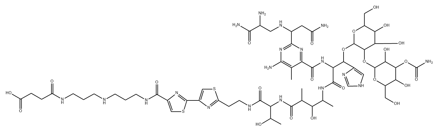 3-(4-Succinoylaminobutylamino)propylaminobleomycin 结构式