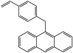 9-[(4-乙烯基苯基)甲基]蒽 结构式