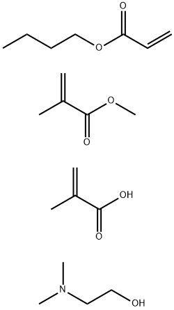 2-甲基-2-丙烯酸与2-丙烯酸丁酯和2-甲基-2-丙烯酸甲酯的聚合物与2-(二甲氨基)乙醇的反应产物 结构式