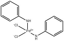 (SP-4-1)-双(苯甲胺)二氯钯 结构式