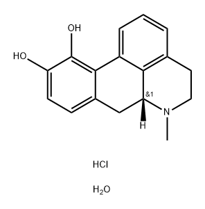 (?)-APOMORPHINE (HYDROCHLORIDE HYDRATE) 结构式