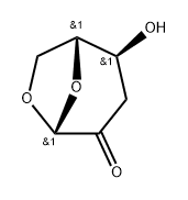 .beta.-D-erythro-Hexopyranos-2-ulose, 1,6-anhydro-3-deoxy- 结构式