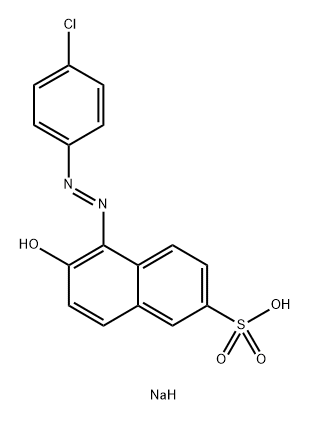 2-Naphthalenesulfonic acid, 5-[2-(4-chlorophenyl)diazenyl]-6-hydroxy-, sodium salt (1:1) 结构式