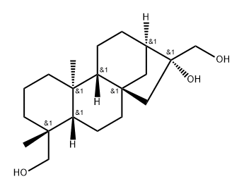 Kaurane-16,17,18-triol, (4α)- 结构式