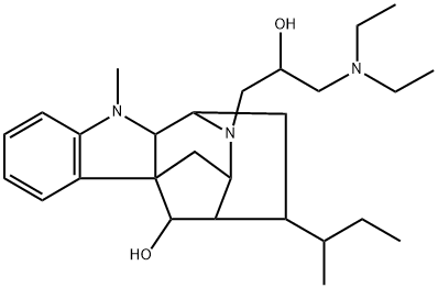 (17R)-α-[(Diethylamino)methyl]-17-hydroxy-4,21-secoajmalan-4-ethanol 结构式