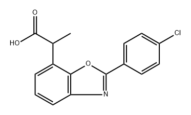 2-(4-Chlorophenyl)-α-methyl-7-benzoxazoleacetic acid 结构式