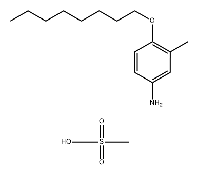 Benzenamine, 3-methyl-4-(octyloxy)-, methanesulfonate (1:1) 结构式