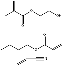 2-甲基-2-丙烯酸-2-羟乙酯与2-丙烯酸丁酯和2-丙烯腈的聚合物 结构式