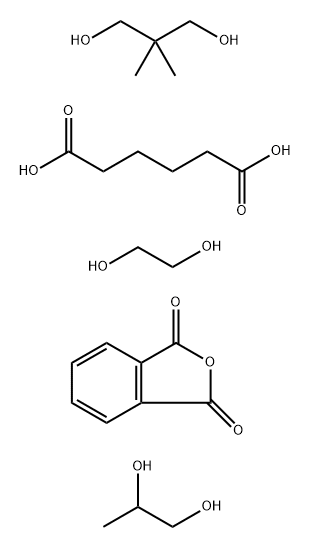 己二酸与2,2-二甲基-1,3-丙烷-二醇、1,2-乙二醇、1,3-异苯基呋喃二酮和1,2丙二醇的聚合物 结构式