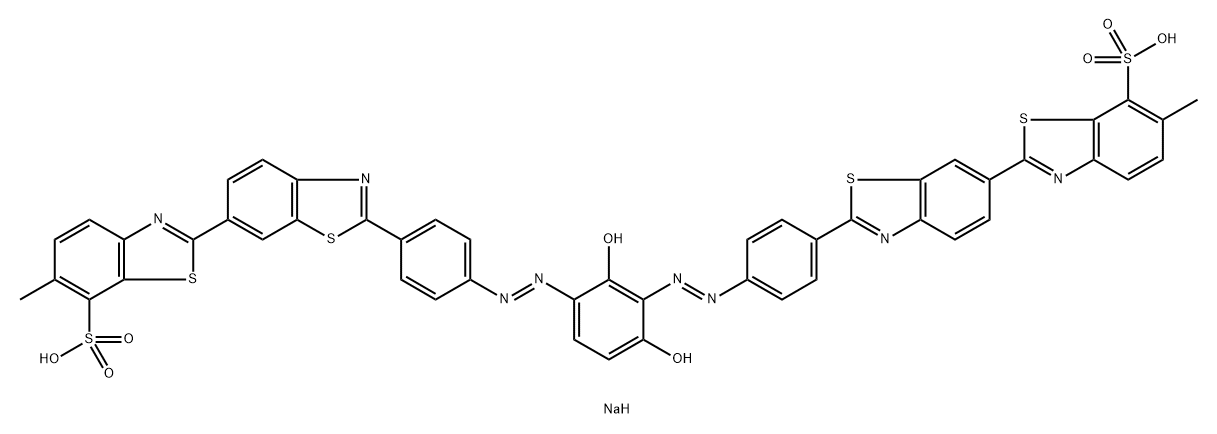 DISODIUM,2-(1,3-BENZOTHIAZOL-6-YL)-2-[4-[(2Z)-2-[(5E)-5-[[4-[2-(1,3-BENZOTHIAZOL-6-YL)-6-METHYL-7-SU 结构式